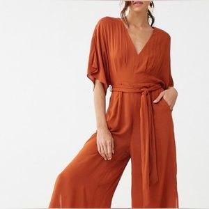 Forever 21 Orange Jumpsuit Size Large